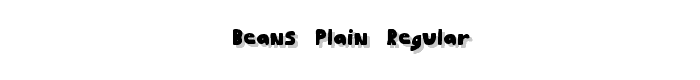 Beans Plain Regular font